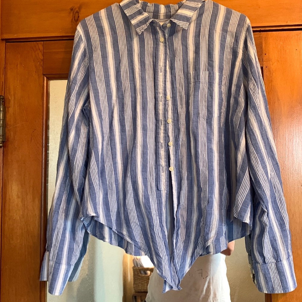 J. Crew Tie Front Button Down